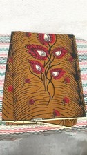 Tissu Coupon HITARGET WAX AFRICAIN Vintage Bloc Print Cotton