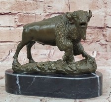 Sculpture Bronze De Bison