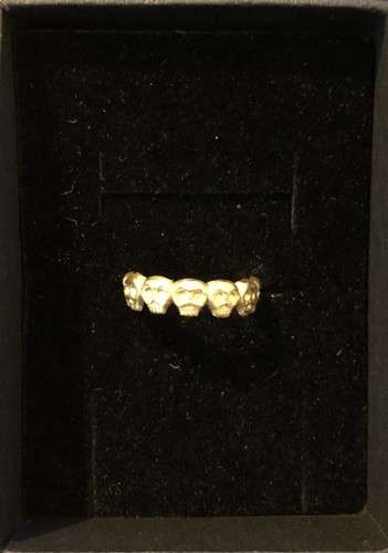 Bague crâne sucre fait - sucre,