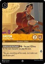 4x Gaston - Despicable Dealer Ursula's Return Lorcana Disney VO
