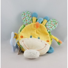 Doudou livre girafe jaune