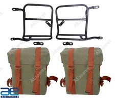 Sacoches vertes avec raccord pour Royal Enfield New Classic Reborn 350 @RE