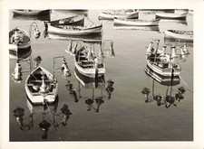 ANCIENNE PHOTOGRAPHIE 1961 BATEAUX DE PÊCHE TRADITIONELLE LAMPARO