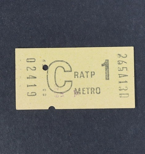 Ancien ticket paris métro - ancien,