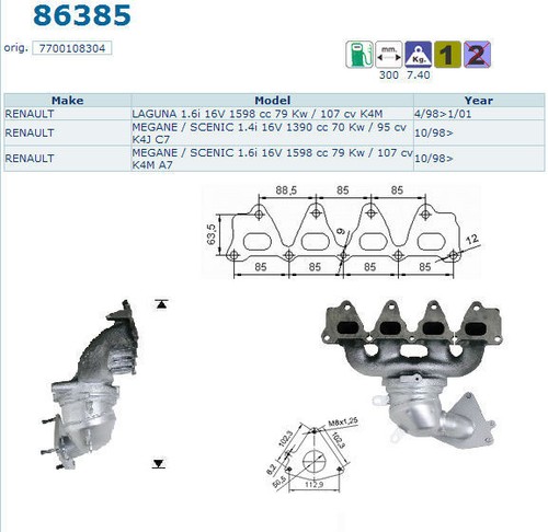 Pot catalytique renault megane - renault,