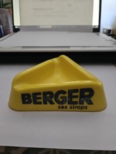 Cendrier publicitaire Berger ses sirops jaune