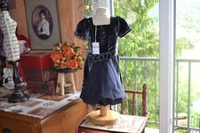 robe REPETTO NEUVE avec voile 3/4/5   bleu crepuscule 16% soie PROMOTION