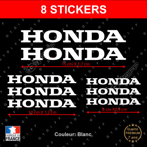 Stickers honda blanc - stickers,