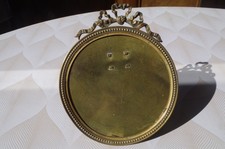 Cadre Photo Ancien, en laiton. Années 1900. XVIII. Diamètre: 11cm.