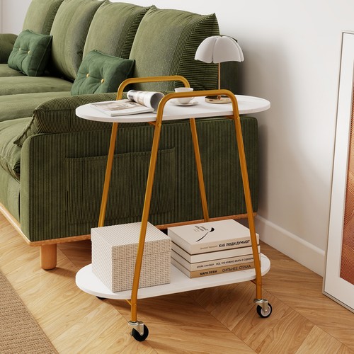 Tier rolling end table - 2-tier,