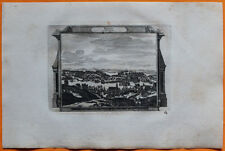VAN DER AA Gravure originale c1725 VUE DE BREST Bretagne Finistère Léon