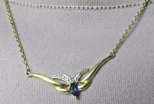 Beau collier chaine couleur - , or