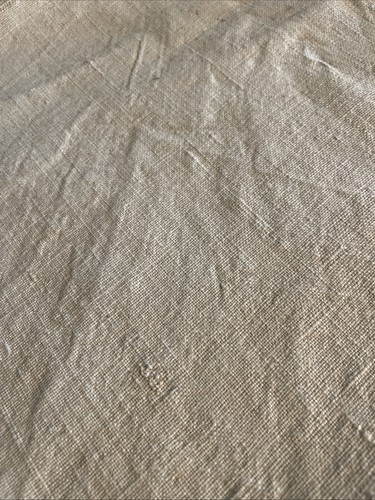 Coupon tissu lin épais ancien - tissu,