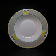 Assiette creuse ronde citron céramique porcelaine art déco table Italie N8868