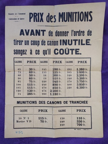 Affiche pour les officiers