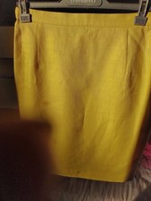 CACHAREL JUPE été doublée LIN JAUNE T42 (made in france)