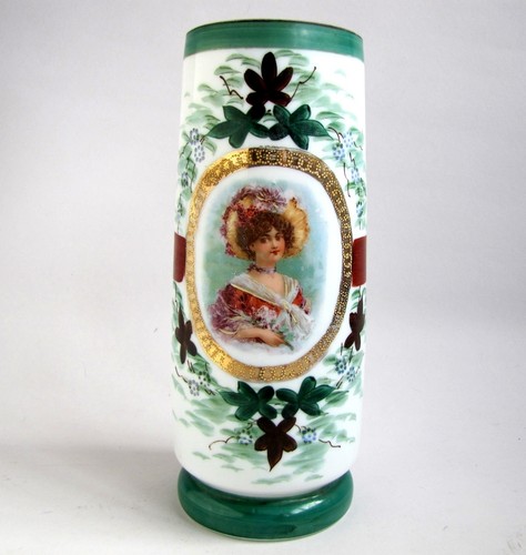 Ancien vase rouleau opaline - ancien,