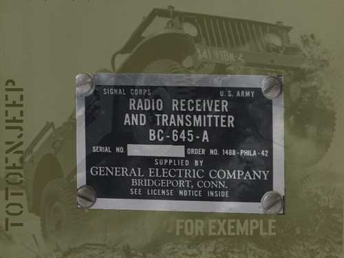 Plaquette plate label - plaquette, radio