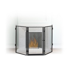Barrière de sécurité pare-feu noir protection cheminée métal 8,8 kg 1,3 cm