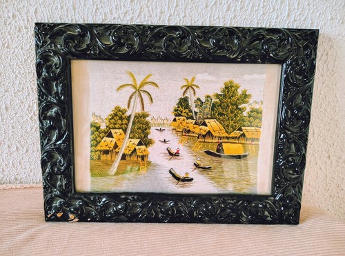 Paysage vietnam broderie - paysage,