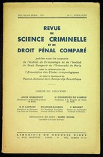 Revue de science criminelle et
