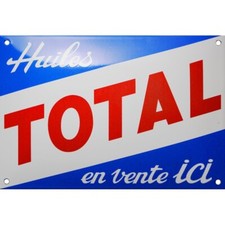 Plaque  émaillée  : HUILES