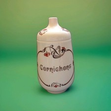 Superbe pot a cornichon en ancienne porcelaine de limoges création florence