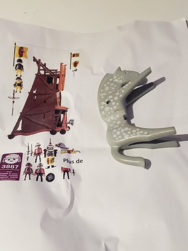 Cheval gris pour tour assaut - cheval,