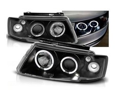 Phares pour vw passat b5 3b 1996 1997 1998 1999 2000 angel eyes Noir lhd