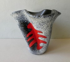 grand vase en céramique, forme corolle, signé Elchinger France, 1960