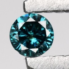 Diamant bleu naturel chauffé pour la couleur de 0,15Ct (3mm de diam)