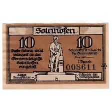 [#286919] Billet, Allemagne, Solnhofen, 1 Mark, porte, 1921, 1921-07-01, SPL, Me