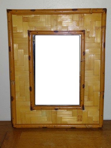 Beau miroir bambou tressé - miroir,