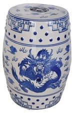 Chinois Tabouret Dragon