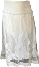Jupe robe blanche - jupe, brodée