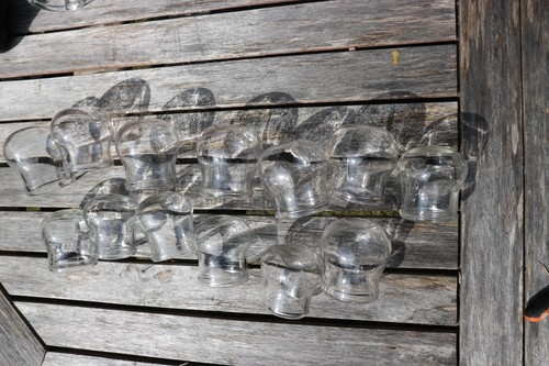 Lot ventouses en verre - ventouses,