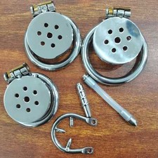 Métal Cage De Chasteté Dispositif De Chasteté Cage Penis avec Urétral Dilatateur