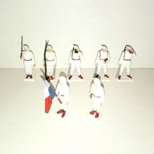7 CHASSEURS ALPINS STARLUX 1:32 PORTE DRAPEAU TBE VGC Serie LUXE VINTAGE 1970s
