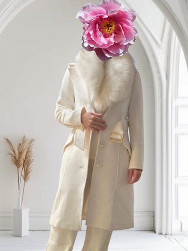 Manteau guess fourrure blanc - guess,
