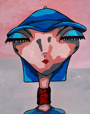 Artiste B . JOST acrylique carton encollé  2025 30 x 24 ref Artmajeur côté AKOUN