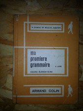 ma première grammaire CE 2ème livre H.Canac & B.Jughon A.Colin éditeur 1959