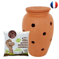 Lombricomposteur WORMacotta 6,5L en terre-cuite à enterrer