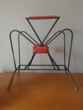 Porte Revue  en Cuir rouge  Jacques Adnet vers 1950 vintage 