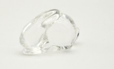 figurine de lapin en cristal moulé