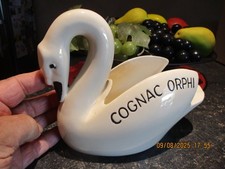 Seau à Glace Glaçon en Faïence Publicitaire au Cygne du Cognac et Pineau Orphi