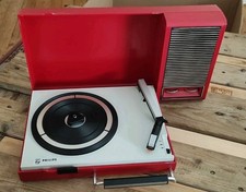 Électrophone PHILIPS Vintage 70/80'S portable, Valise Rouge  Id.Teppaz, Claude