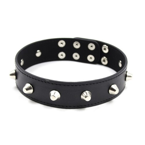 Collier cuir vinyle - collier,