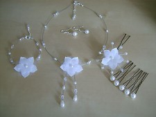 Parure (pas cher) Bijoux Blanc, p robe de Mariée/Mariage, perle collier bracelet