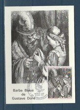 carte  1er jour  tableau  Gustave Doré  contes de Perrault 67 Strasbourg  1983