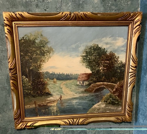Grand tableau ancien - grand,